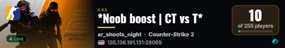 *Noob boost | CT vs T* live status badge