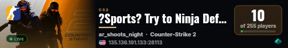 ?Sports? Try to Ninja Defuse live status badge
