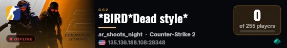 *BIRD*Dead style* live status badge