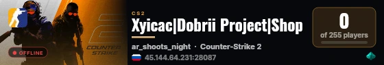 Xyicac|Dobrii Project|Shop live status badge