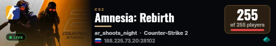 Amnesia: Rebirth live status badge