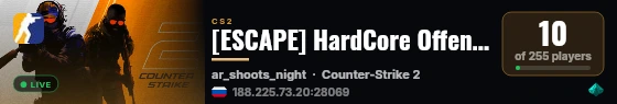 [ESCAPE] HardCore Offensive #1 live status badge