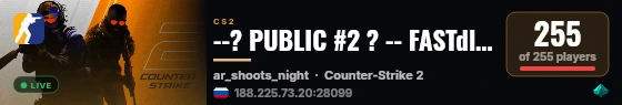 --? PUBLIC #2 ? -- FASTdl • 128TR • STICKERS | SKINS live status badge