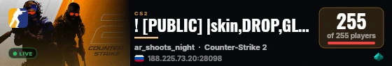 ! [PUBLIC] |skin,DROP,GLOVE| live status badge