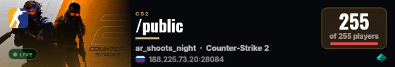/public live status badge