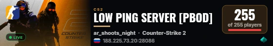 LOW PING SERVER [PBOD] live status badge