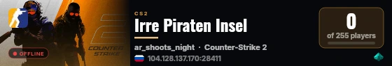 Irre Piraten Insel live status badge
