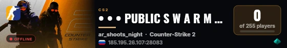 • • • PUBLIC S W A R M • • • #1 00:00 EVENT!!! live status badge