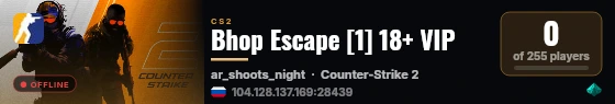 Bhop Escape [1] 18+ VIP live status badge