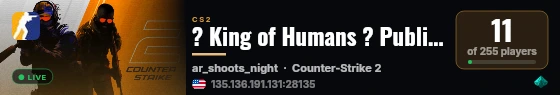 ? King of Humans ? Public House Building live status badge