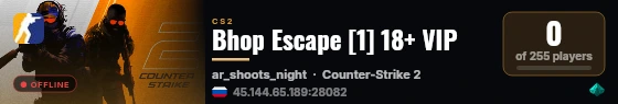 Bhop Escape [1] 18+ VIP live status badge