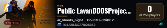 Public LavanDDOSProject 18+ live status badge