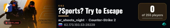 ?Sports? Try to Escape live status badge