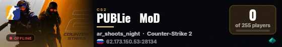 PUBLie   MoD live status badge