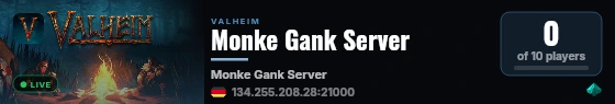 Monke Gank Server live status badge
