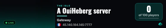 A OuiHeberg server live status badge
