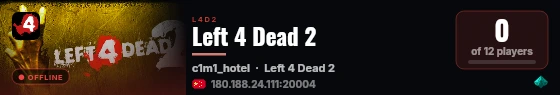 Left 4 Dead 2 live status badge