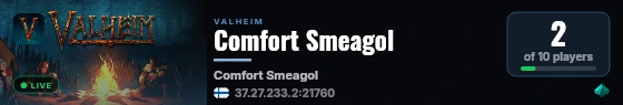 Comfort Smeagol live status badge