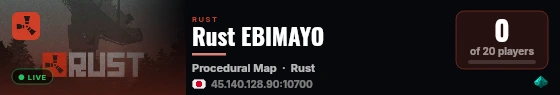 Rust EBIMAYO live status badge