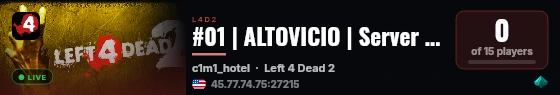 #01 | ALTOVICIO | Server 1 [NA] live status badge