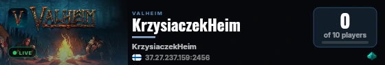 KrzysiaczekHeim live status badge