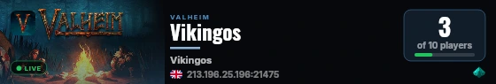 Vikingos live status badge