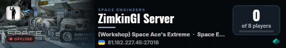 ZimkinGl Server live status badge