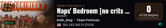 Naps' Bedroom [no crits no autobalance] live status badge