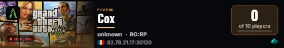 Cox live status badge