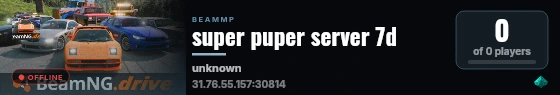super puper server 7d live status badge