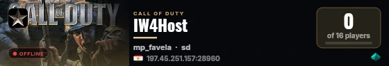 IW4Host live status badge