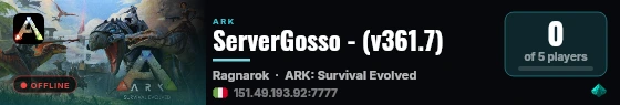 ServerGosso - (v361.7) live status badge