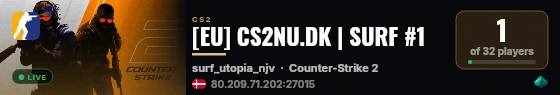 [EU] CS2NU.DK | SURF #1 live status badge