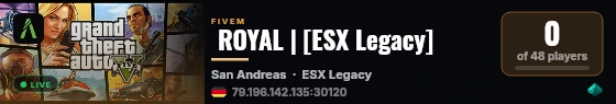  ROYAL | [ESX Legacy] live status badge