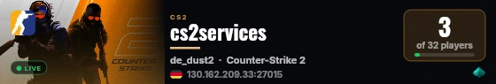 cs2services live status badge