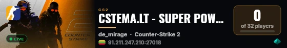 CSTEMA.LT - SUPER POWERS live status badge