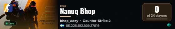 Nanuq Bhop live status badge