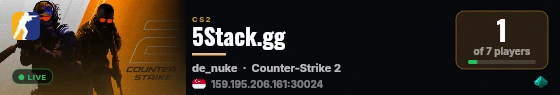 5Stack.gg live status badge