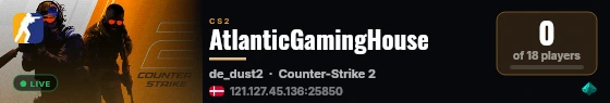 AtlanticGamingHouse live status badge