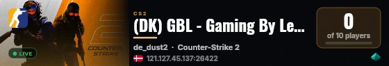 (DK) GBL - Gaming By Legends Retake live status badge