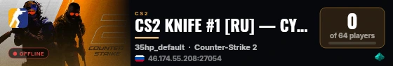 CS2 KNIFE #1 [RU] — CYBERSHOKE.NET live status badge