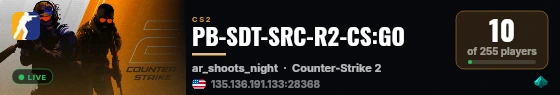 PB-SDT-SRC-R2-CS:GO live status badge
