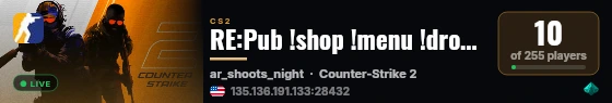 RE:Pub !shop !menu !dronegun !lm live status badge