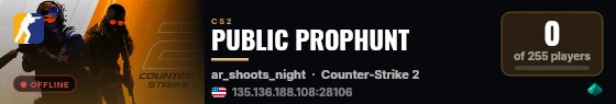 PUBLIC PROPHUNT live status badge