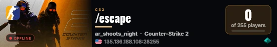 /escape live status badge