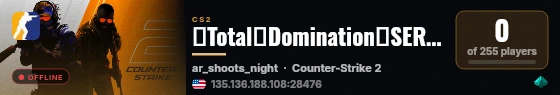 💪Total💪Domination💪SERVER💪 live status badge