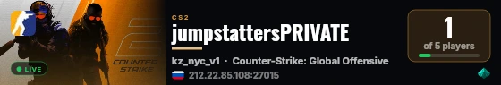 jumpstattersPRIVATE live status badge