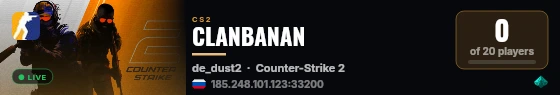 CLANBANAN live status badge