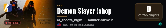 Demon Slayer !shop live status badge