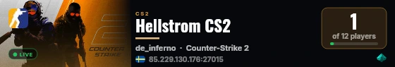 Hellstrom CS2 live status badge